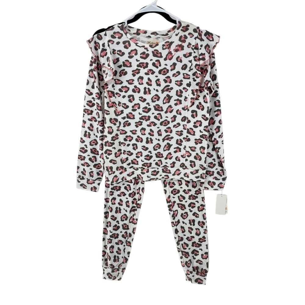 C&C California Kid's  Animal Print Top & Jogger Set - 14/16